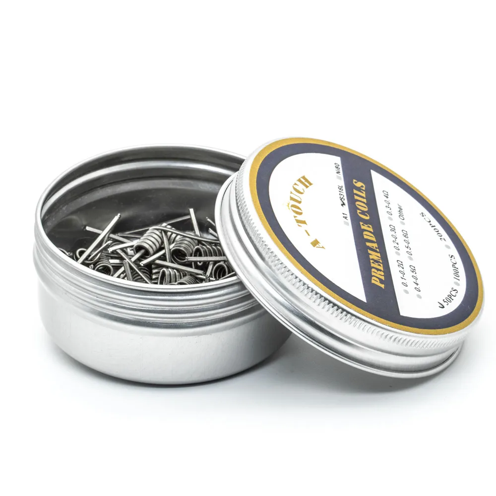 50 шт./лот готовые катушки Clapton Alien Wire для вейпа DIY электронная Сигарета RDA атомайзер