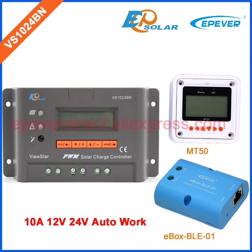 

PWM regulator voltage 12V 24V VS1024BN 10A MT50 for solar controller user setting and control bluetooth for wirelss control