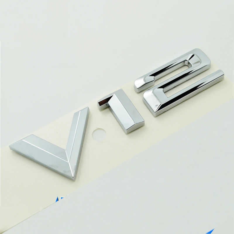 

2pcs V12 Car fender sticker emblem for BMW 7 Series 730I 740I 750I 760I