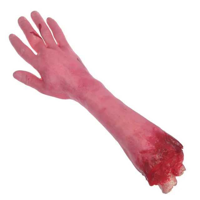 Horror Scary Kids Latex Lifesize Arm Hand Gory Horrible Bloody Broken
