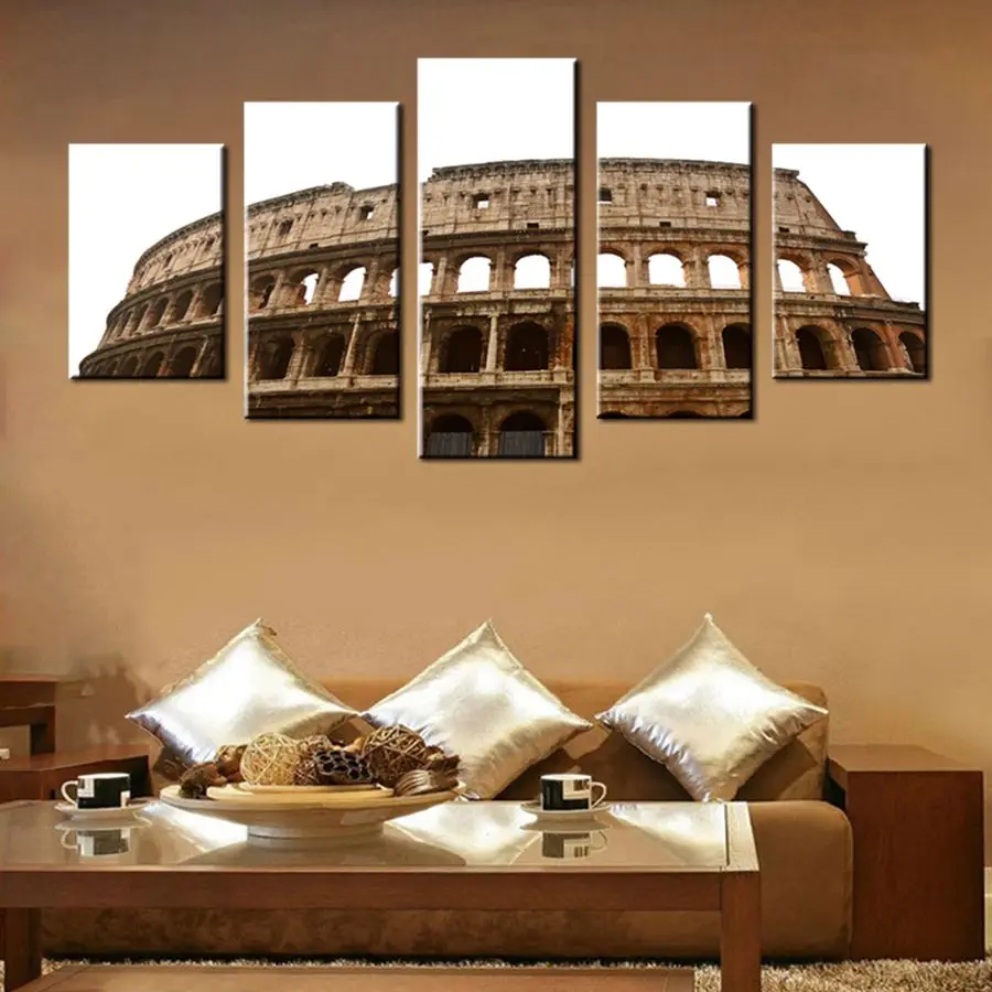 WM1717 Canvas Colosseum In Rome Photograph Poster HD Print Wall Art for