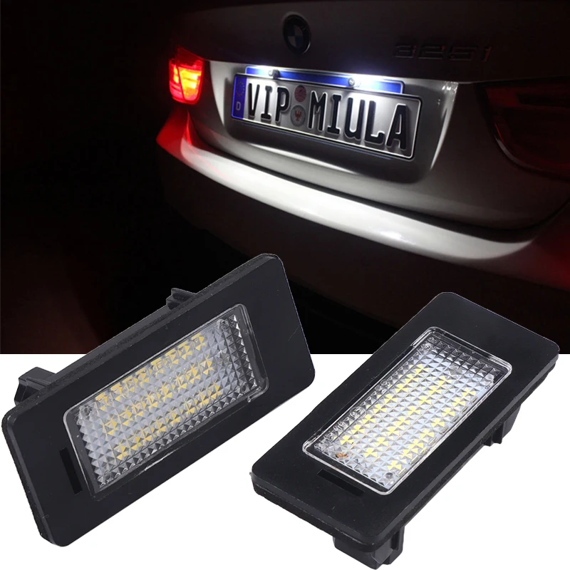 

2Pcs Car LED For BMW e60 Number License Plate Light Lamp For BMW E39 M5 E46 E61 E70 E71 X5 X6 E60 M5 E90 E92 E93 M3 Car styling