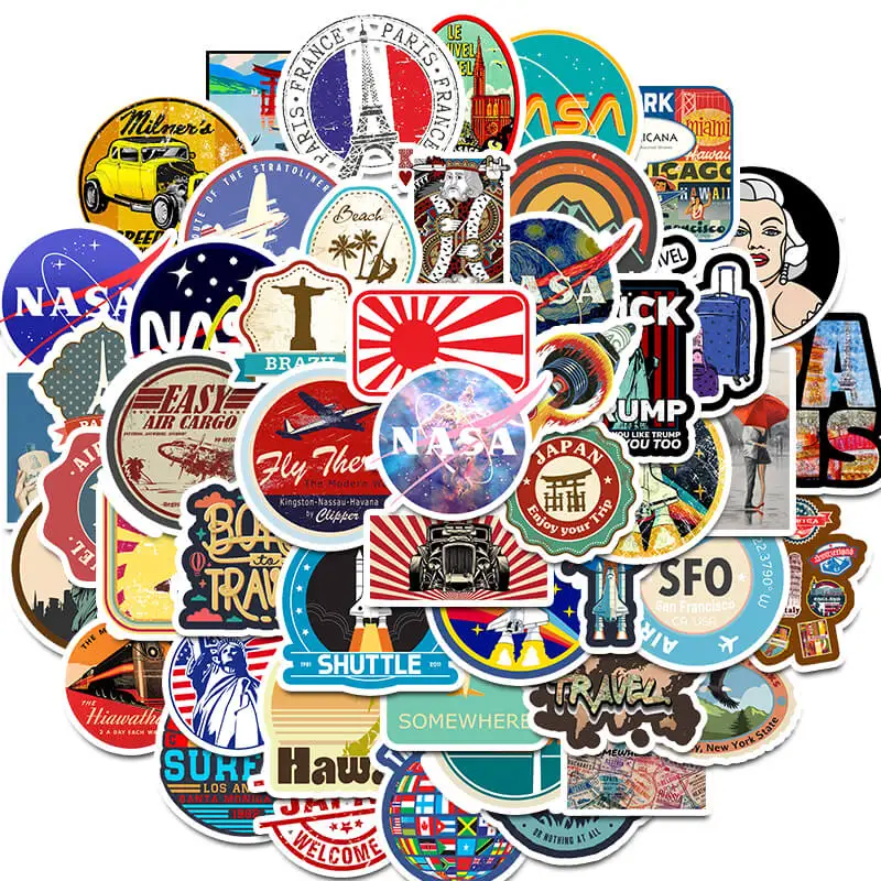

50PCS DIY Travel sticker Beautiful landscape sticker Graffiti Stickers for Diary Decoration Scrapbooking
