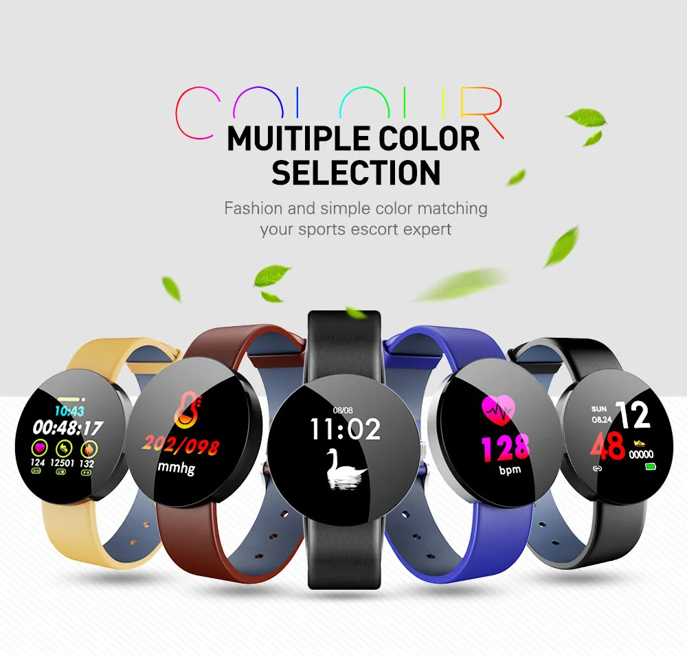 

Fashion Bluetooth calling 1.3 Inch Colour Touch Display Heart Rate Monitor Fitness Tracker Smart Watch for Android 4.4 / iOS 8.0