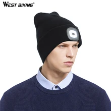 West biking зимние кепки для бега фары ночные кепки для пробежек светодиодный свет спортивные шапки для женщин мужчин Пешие прогулки Велоспорт велосипедные головные уборы