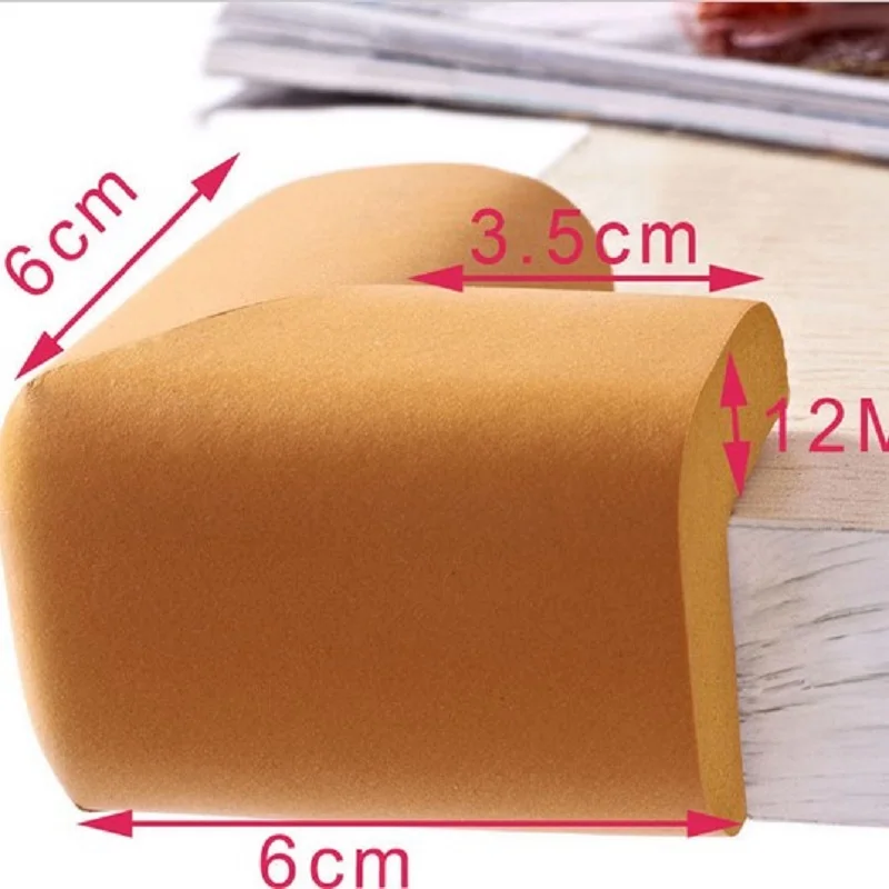 4Pcs/lot 60*60*12mm Soft Baby Safe Corner Protector Baby Kids Table Desk Corner Guard Children Safety Edge Guards