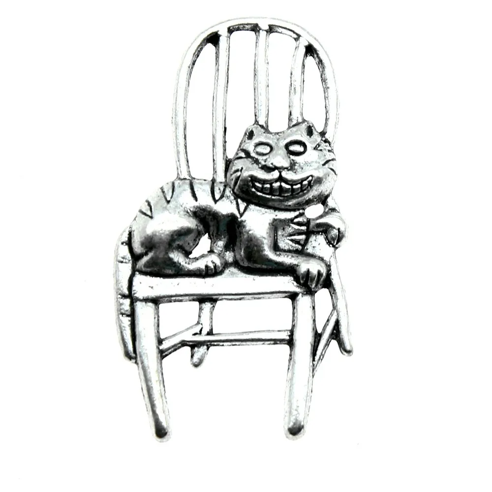 Charms Cat On The Chair Antique Silver Color Alloy Diy Jewelry Making Accessories 1.6x0.9 inch (40x22mm) 10pcs/lot Charms Cat On The Chair Antique Silver Color Alloy Diy Jewelry Making Accessories 1.6x0.9 inch (40x22mm) 10pcs/lot