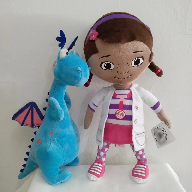 32 см 12,6 ''Оригинальные Плюшевые игрушки Doc McStuffins, Dottie girl и милый голубой дракон, мягкая детская кукла, подарок на день рождения