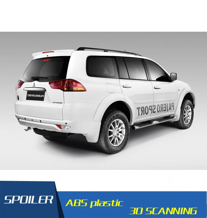 For Pajero Spoiler High Quality ABS Material Car Rear Wing Primer Color