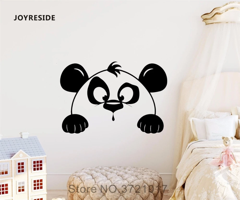 Joyreside Hewan Dinding Lucu Panda Stiker Vinyl Dan Stiker Desain Dekorasi Ruang Tamu Bayi Gadis Anak Laki Laki Kamar Tidur Dekorasi Mural A424 Wall Stickers Aliexpress