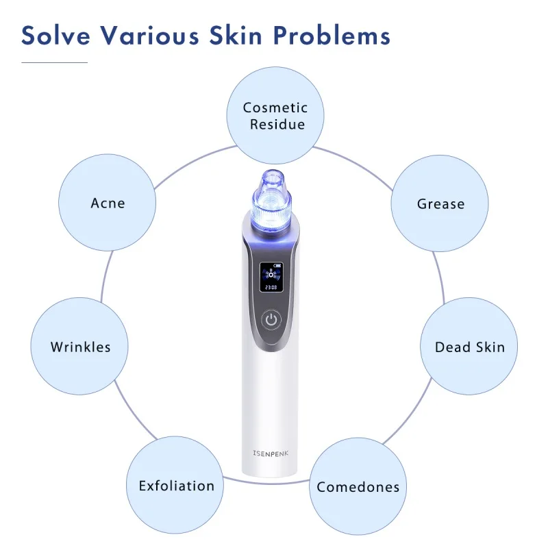 Máquina da Beleza do Vácuo de Sucção Ferramenta de Cuidados da Pele Pore Cleaner Cravo Remover Nariz Elétrica Rosto Limpeza Profunda Facial 14 Limpeza Profunda Facial Ferramenta de Cuidados Da Pele