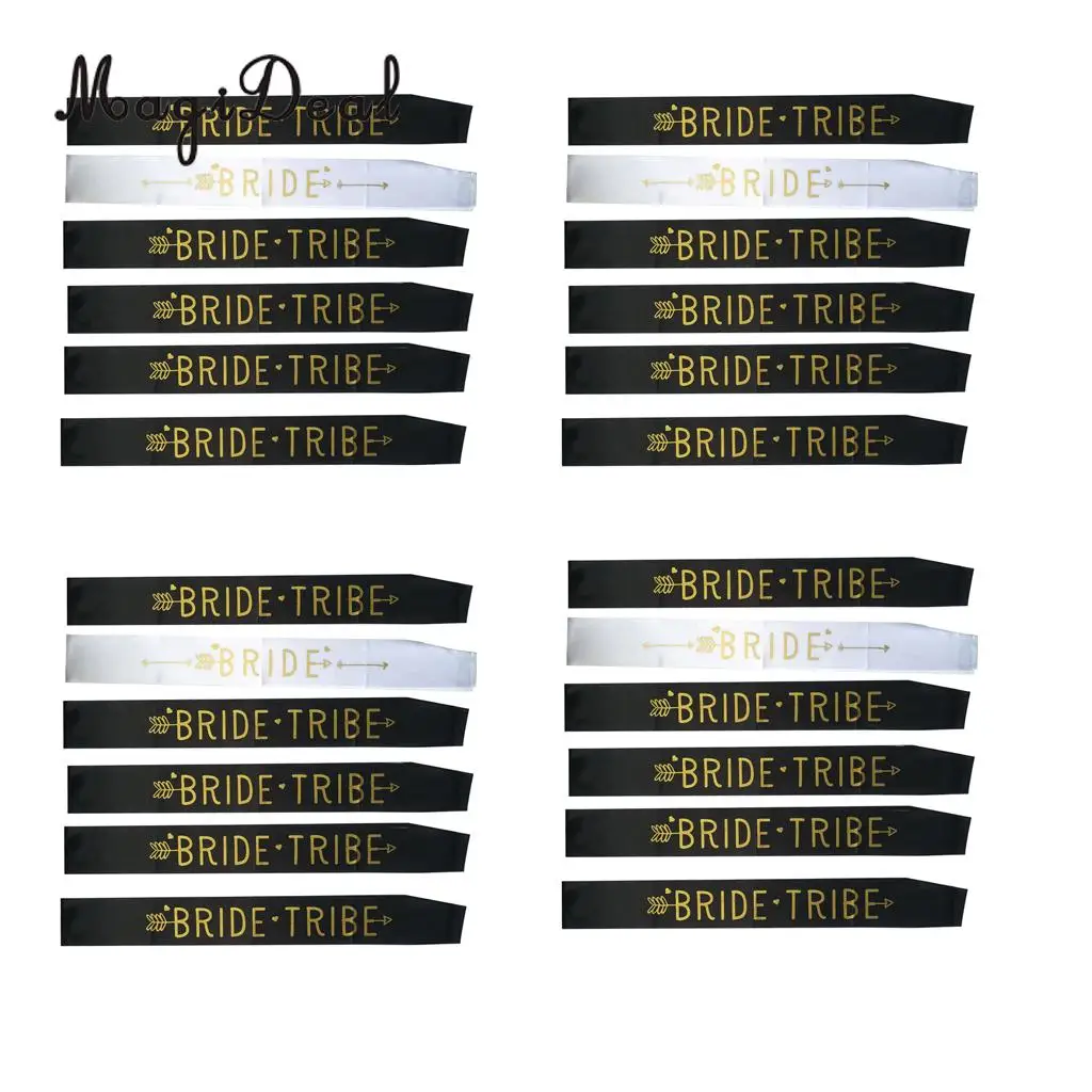24/set Bride Tribe Sash Hen Bachelorette Party Bridal Shower Accessories