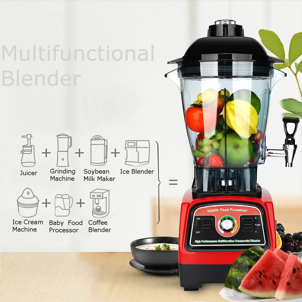 

AC220V~240V 6L Blenders G7600 EU/US/AU Plug 2800 W with Blenders Tamper Adjustable Speed Efficient Power Metal connect Systems