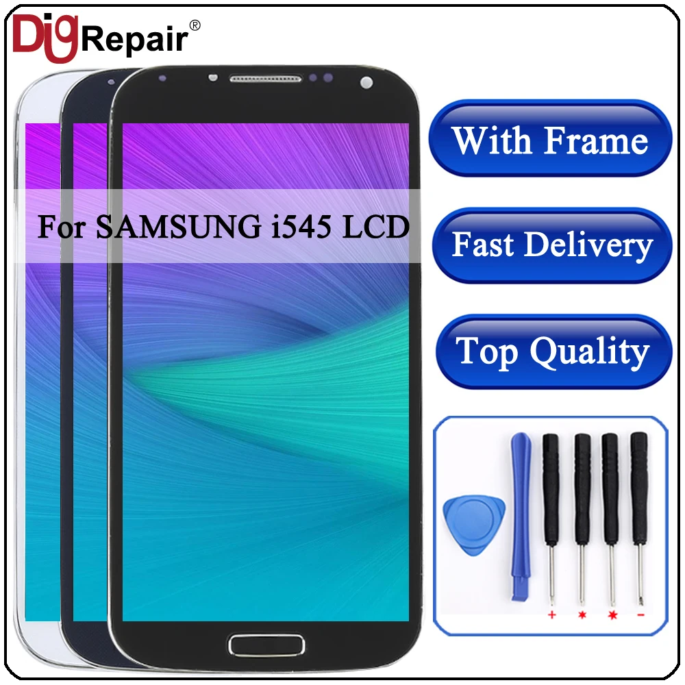 

i545 lcd For SAMSUNG Galaxy S4 i545 LCD Display Touch Screen Digitizer With Frame for SAMSUNG S4 i545 display for samsung s4 lcd