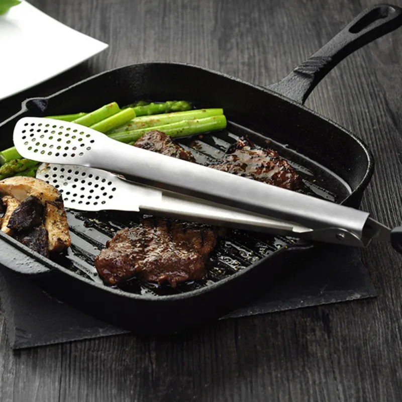 

Stainless Steel Food Tong BBQ Kitchen Tongs Utensil Cooking Clip Clamp Accessories Non-Stick Steak Forceps Salad Serving Tools
