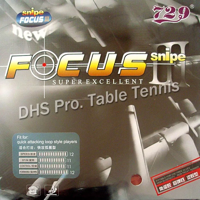 RITC 729 Дружба фокус III FOCUS3 Snipe pips в настольный теннис pingpong Резина с губкой 2 1 мм|pingpong