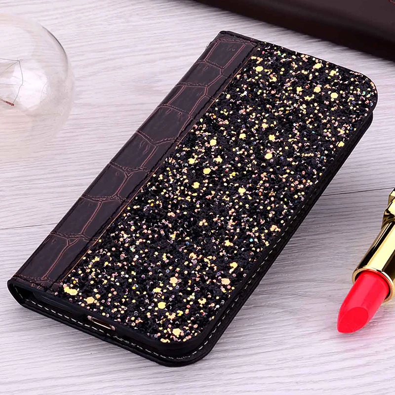 

Glitter Case for Samsung Galaxy S10 Plus S10 S10E Lite Crocodile Leather Wallet Flip Cover sFor Samsung S10 Lite S 10 Phone Case