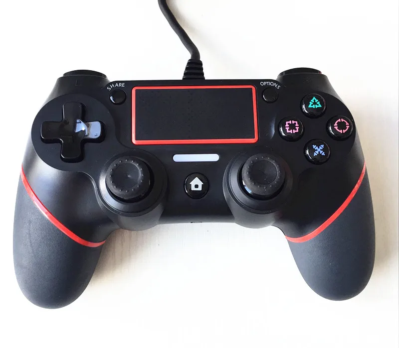 PS4 USB проводной контроллер для sony PS4 Playstation 4 Dualshock 4 P4 джойстик геймпады игровая ручка 1,8 м кабель обновленная версия - Цвет: Red