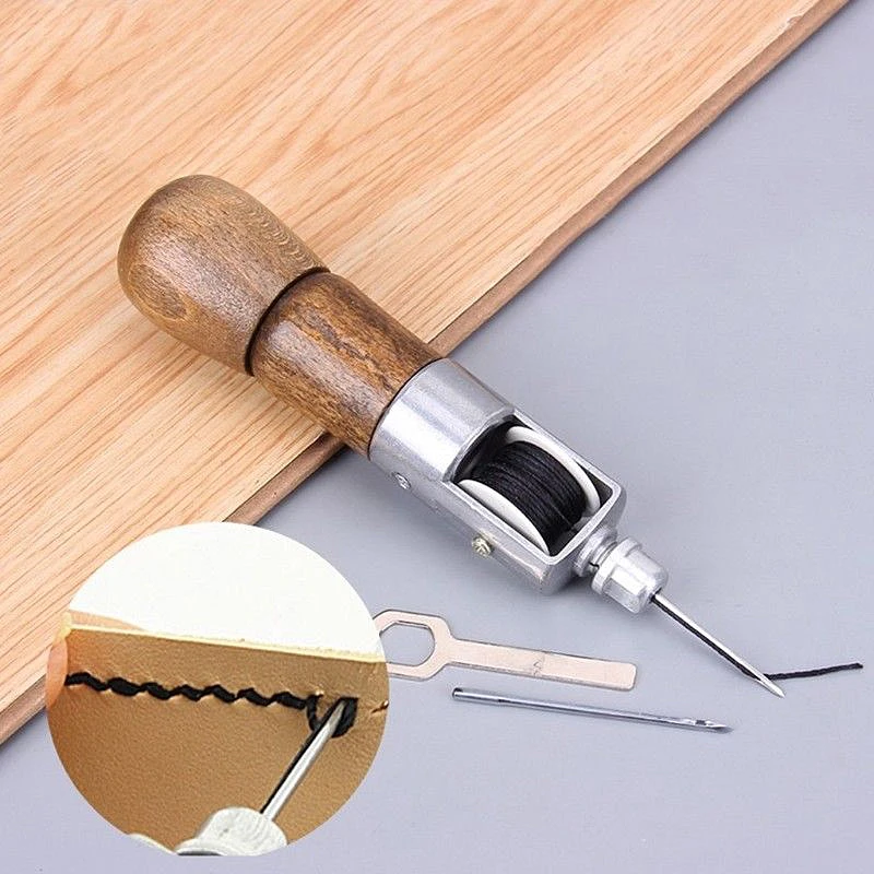 

DIY Leather Sewing Tool Leather Hand Sewing Machine Waxed Thread for Leather Craft Edge Stitching Belt Strips Shoemaker Tools