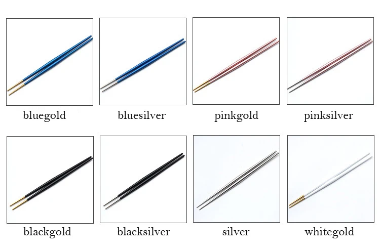 1 пара 22,4 см палочки для суши 304 Нержавеющая сталь в Корейском стиле японские палочки для еды розовое золото Красочные китайская палочка для еды