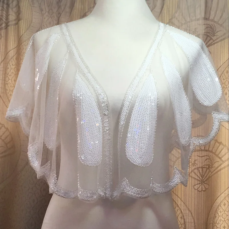 Женский винтажный кардиган Gatsby Короткий кружевной с полупрозрачной вышивкой