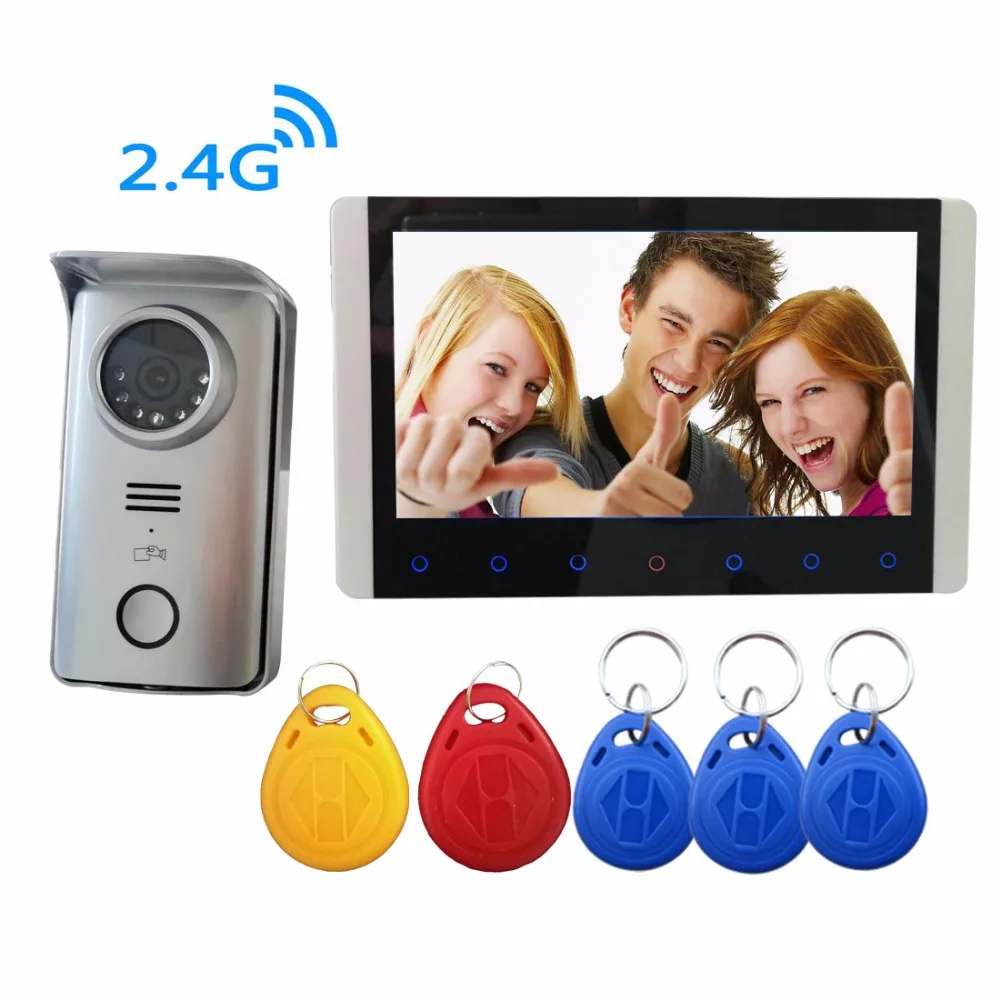 Цифровой беспроводной видеодомофон дверной звонок RFID камера DVR система