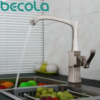 

becola new design brushed nickel kitchen faucet deck mounted black antique brass kitchen sink mixer tap B-1720L