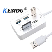 Kebidu usb-хаб 3,0 комбо 3 порта Кардридер высокоскоростной USB разветвитель все в одном USB 3,0 концентратор для ПК компьютер аксессуары ноутбук