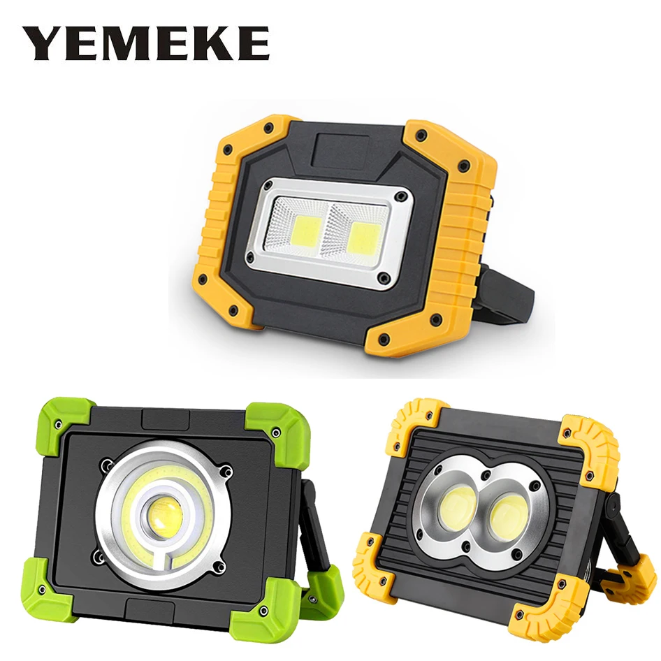 

Led Portable Spotlight Led Work Light Rechargeable 18650 Battery Outdoor Lantern For Camping Climbing Construction Site Working