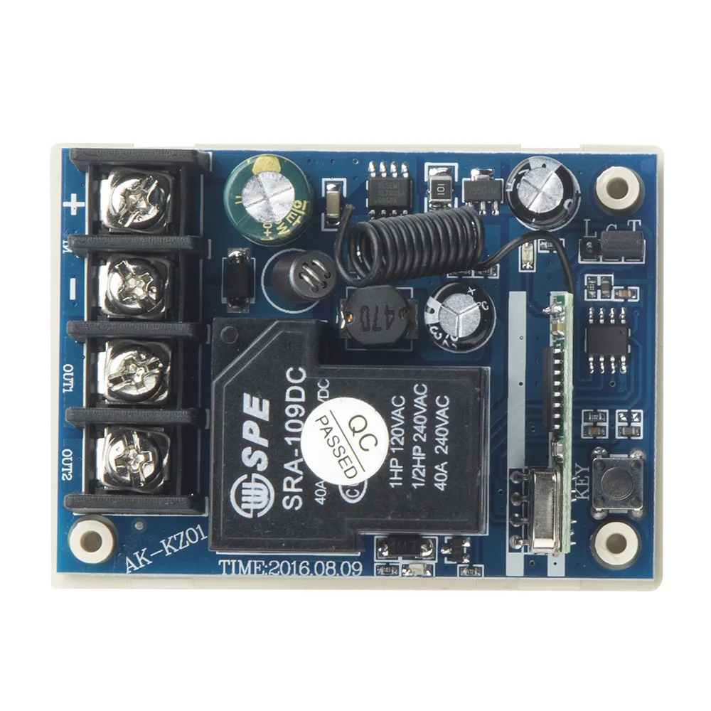 DC 12V 24V 36V 48V 10 A 1 CH RF беспроводной пульт дистанционного управления 2 * приемник и