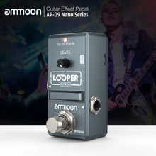 Ammoon AP-09 петля гитарная педаль эффектов для электрогитары Looper Unlimited Overdubs 10 минут записи с usb-кабелем