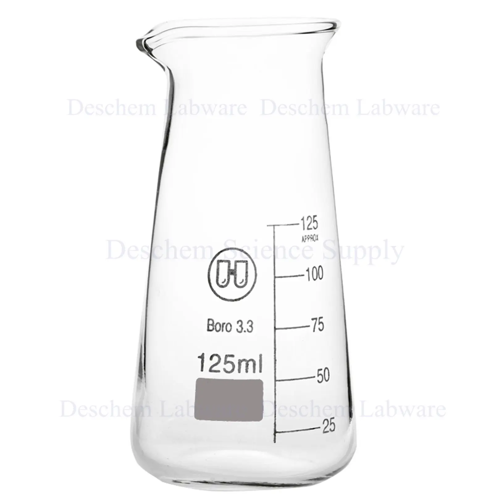 125ml Three Corner Conical Glass Beaker Chemistry Lab Chemistry