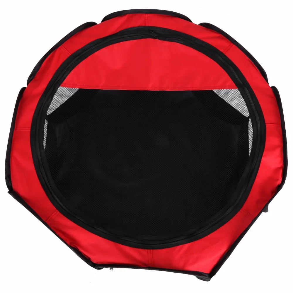 

Pet Cat Dog Portable Foldable Cage Exercise & Play Tent Mesh Cover Indoor/Outdoor Exercise Play Fences