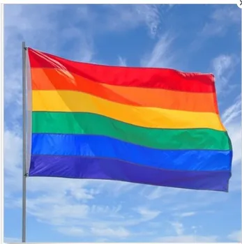 

50PCS 90*150cm LGBT Flag For Lesbian Gay Pride Colorful Rainbow Flag For Gay Home Decor Gay Friendly LGBT Flag LGBT Pride Fla