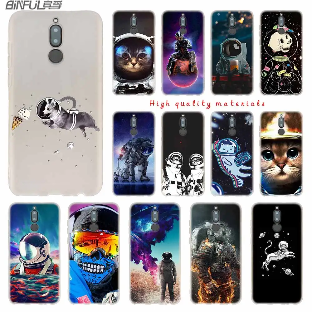 

Soft Silicone Case For Huawei Mate 10 Lite 10 20 Lite Pro 20X S Y5 2017 Y9 2018 2019 NOVA 3 3i 4 Y7 Cat Astronaut Dog Space Moon