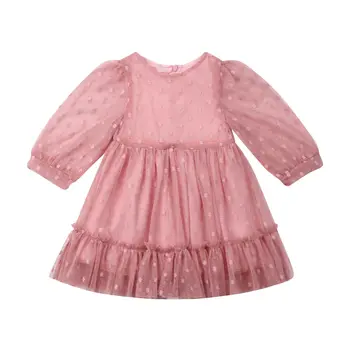 

Kids Girls Tulle Party Princess Gown Tutu Dots Dress