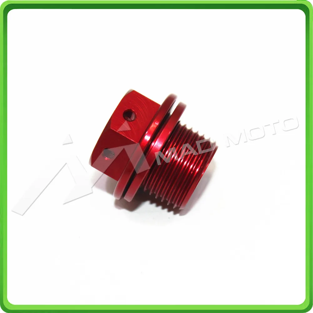 Magnetic Oil Drain Sump Plug Bolt M12 x 1.5mm M12 1.5mm For Honda CBR1000RR ABS 2004 - 2017 & CBR600RR ABS 2003 - 2017 Red (6)