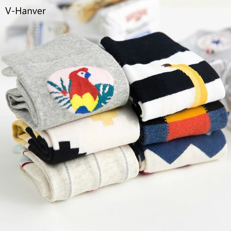 V Hanver новинка мужские носки из чесаного хлопка осенние и зимние Компрессионные