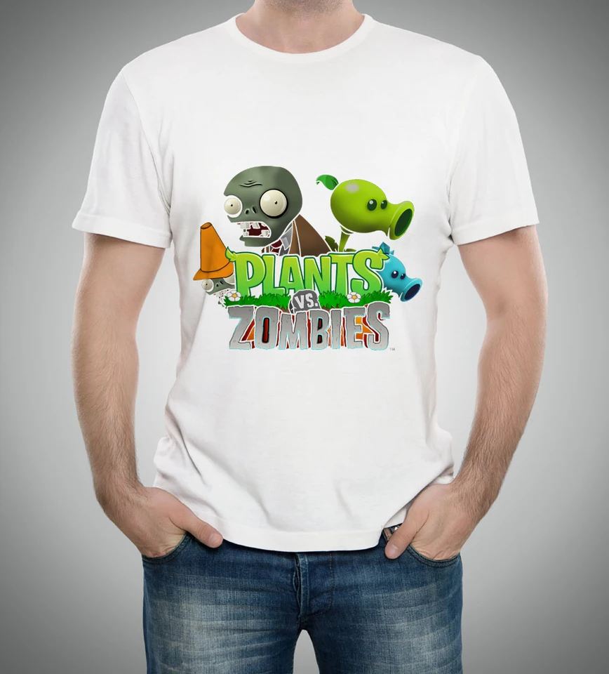 Plants vs Zombies 26 men/women t shirt clothing fashion spring Plants vs Zombies 26 men/women t shirt clothing fashion spring