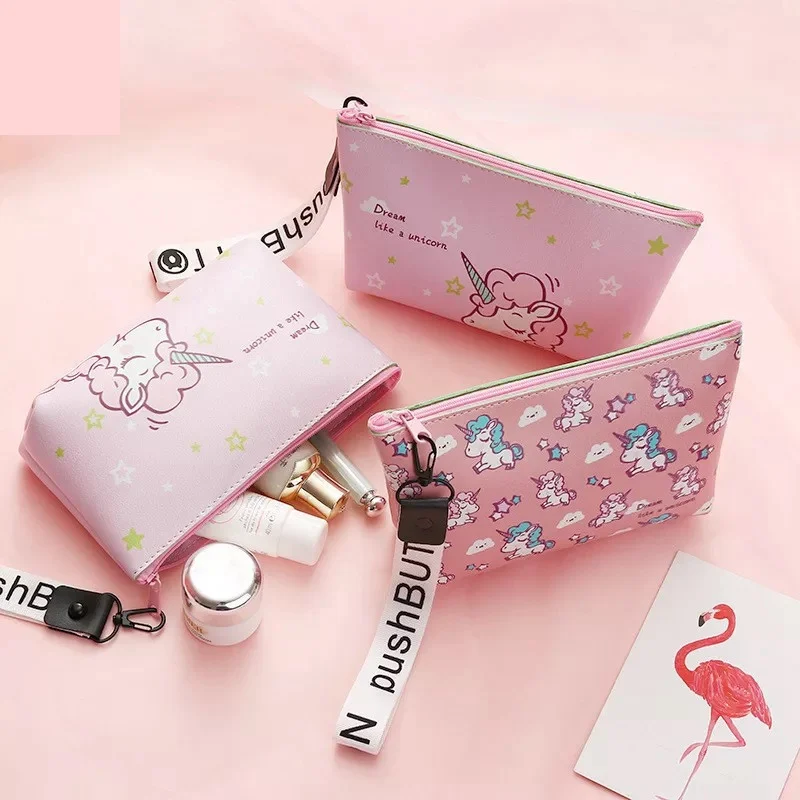  unicorn Cosmetic Bag Women Makeup Bag Mini Wash Toiletry Make Up Organizer storage bag Travel Kit B