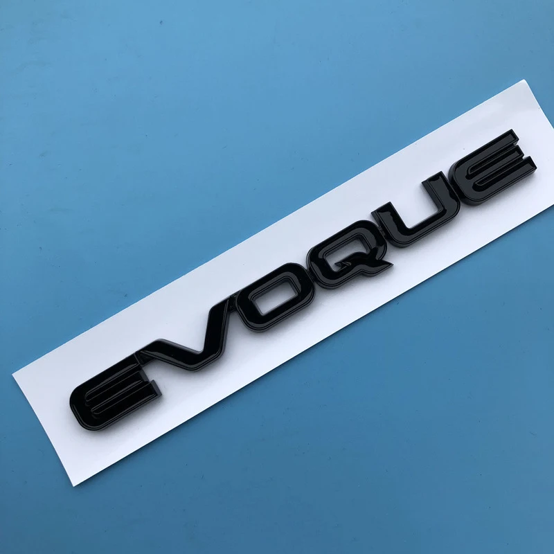 Спорт EVOQUE буквы эмблема бар логотип для Land Range Rover SV автобиография ULTIMATE Edition бар значок автомобиля Стайлинг багажник стикер - Цвет: all black EVOQUE