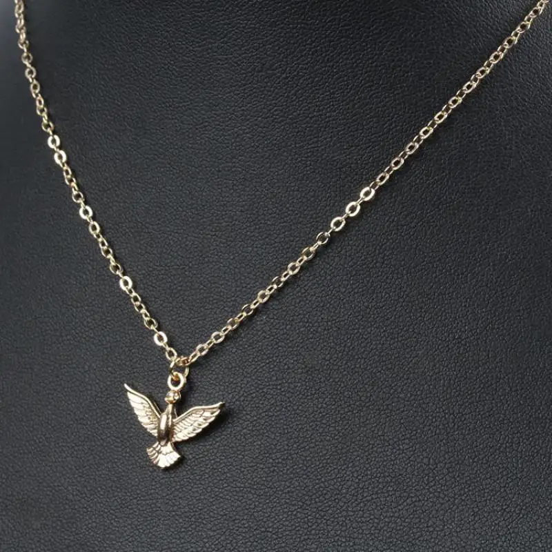 Simple Necklace Gold Bird Pendant Necklaces Chain Choker For Women Collares Mujer To Best Friend Maxi Necklace Jewelry Bijoux