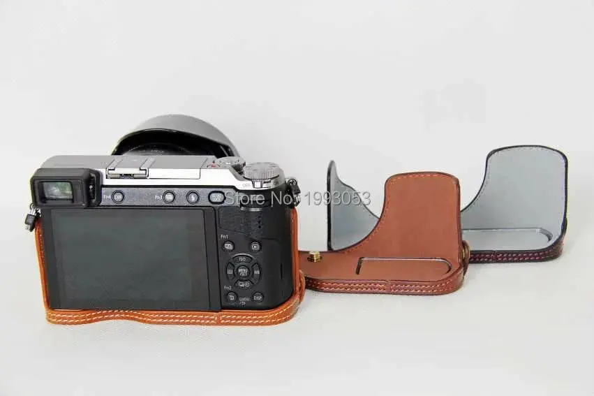 Классическая сумка для камеры из искусственной кожи Половина Чехол для Panasonic Lumix DMC-GX80 DMC-GX85 GX80 GX85 Половина корпуса камеры набор