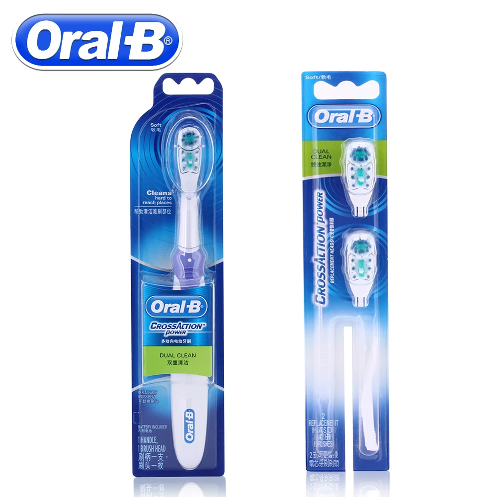Oral B Cross Action Electric Toothbrush Teeth Whitening Tooth Brush Teeth No Rechargeable Battery Powered or