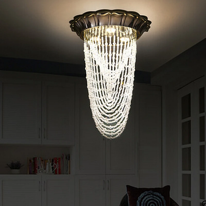 New Design Chrome K9 Modern Crystal Chandelier Hallway Lights Aisle New Design Chrome K9 Modern Crystal Chandelier Hallway Lights Aisle Lamp Re Led Light Fixtures In Chandeliers From Lighting On Aliexpress Com