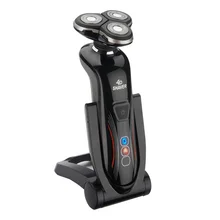 Washable Rechargeable Rotary Men’s Electric Shaver Razor with 4D Floating Heads 1 Hour Quick Charge Hair Removal