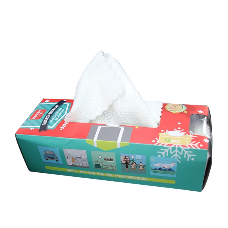 

12pcs/lot Soft Microfiber Absorbent Towel Car Cleaning Kitchen Wash Cloth Set