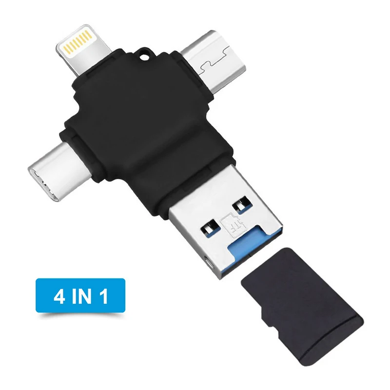 4 в 1 мульти OTG Тип C мобильный телефон USB флэш-накопитель 3,0 Для Apple Android Тип C USB 3,0 16 ГБ 32 ГБ 64 ГБ 128 ГБ флэш-памяти