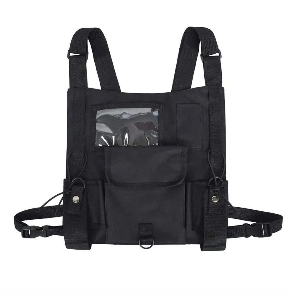 

Men Women Tactical Shoulder Bags Functional Radio Vest Harness Adjustable Pockets Two Way Talkie Cases hunting bags new