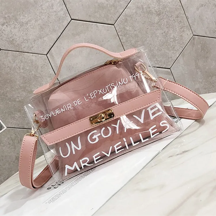 

New Bags For Women 2019 Transparent Ladies Hand Bags Simple Shoulder Bag Summer Small Messenger Bag